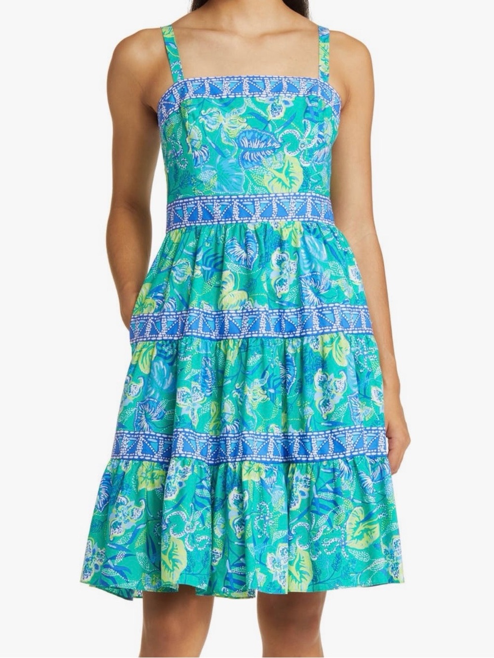 Lilly Pulitzer Casidee Floral Tiered Dress Size 12